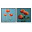 Zestias zestes orange et bleus - ensemble de 2 collages carrés Zinnias-1188165945-1188165938