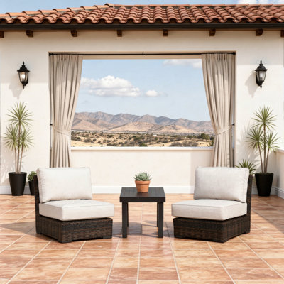 Parris Armless Patio Chair with Sunbrella® Cushions