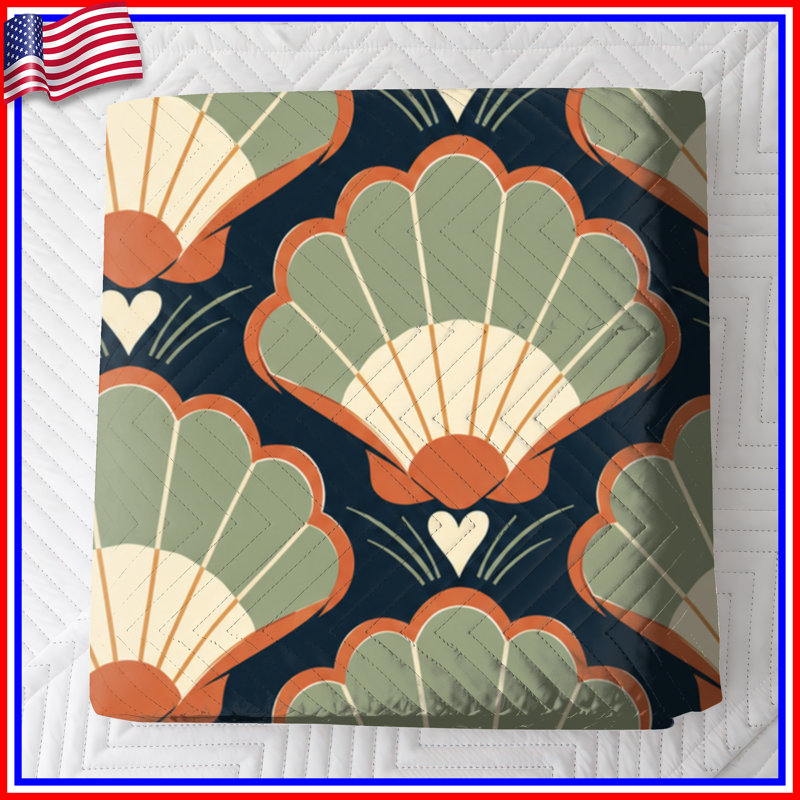Couvre-lit matelassé Fan Shell, Queen