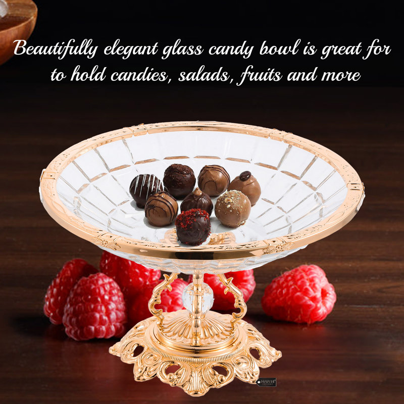 Crystal Decorative Plate 1, Rose Gold