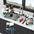33*22 Inch 16 Gauge Stainless Steel Ledge Workstation Kitchen Sink With Pull-Out Faucet And Cup Washer, T304 For Strength, Waterfall Design 3 Water Modes, X-Shaped Guide Drainage, Double Track Board