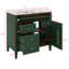 Meuble-lavabo de 36 pouces avec lavabo supérieur, armoire de rangement moderne, 2 tiroirs et tiroir basculant-1167886987