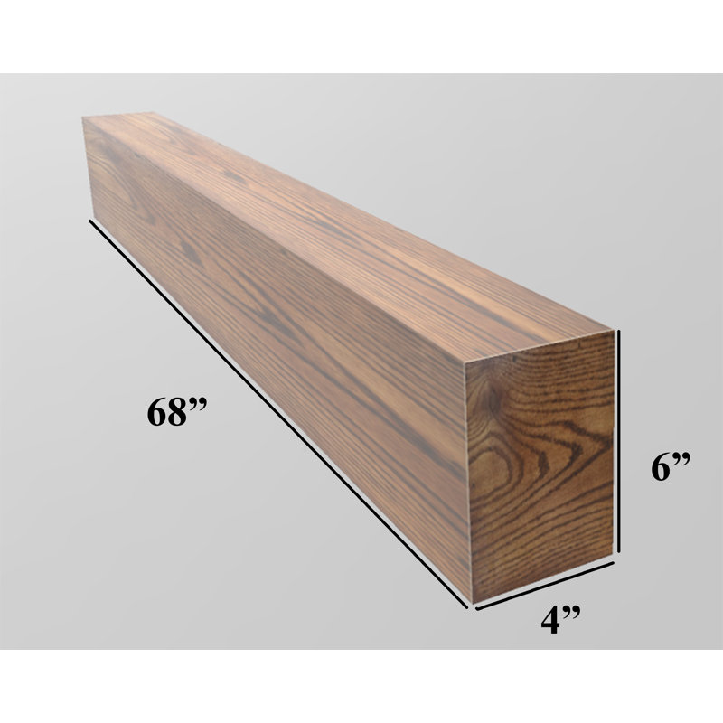 Emerald Lee 3 Piece Oak Solid Wood Floating Shelf, H 6 po x l 68 po x P 4 po