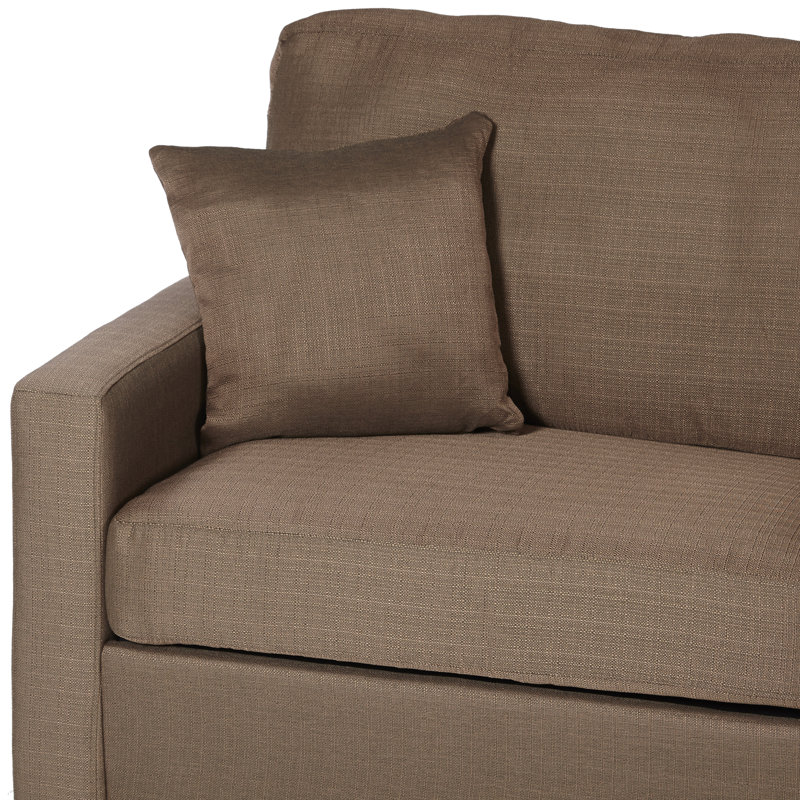 Amanda 72.44'' Upholstered Sofa, Pebble Stone