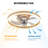 Delorse 20'' Flush Mount Ceiling Fan with LED Lights and Remote Control
