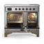 Majestic III Series 40 Inch Induction Range with 6 Induction Elements in Stainless Steel (Brass Trim)-1837201741-1837201732