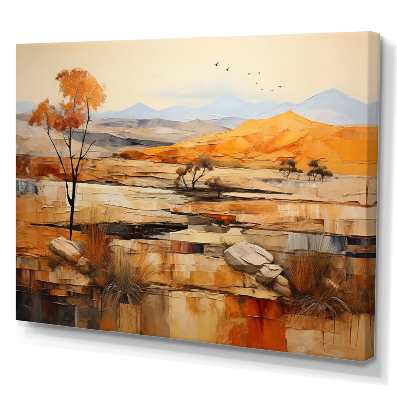 Bold Canyon Mirage V - imprimé, Toile tendue, H 16 po x l 32 po x P 1 po