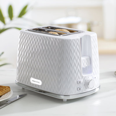 Daewoo Argyle 2 Slice Toaster 800W High Lift Reheat Defrost Large Slice Black, Cancel Functions