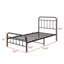 Lits en métal durables avec rangement, conception victorienne, taille simple