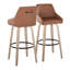 Tabourets de bar à hauteur fixe de 30 po avec pieds en bois cintré et repose-pieds Harper-109244146-109244147-130427616
