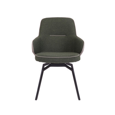 Zynah Swivel Upholstered Accent Chair with Steel Legs by Latitude Run