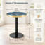 Table de bistro ronde moderne, petite table à manger avec pied central pour 2 personnes, coin salon luxueux.-90975194