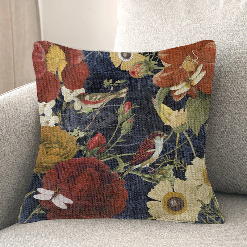  Coussin décoratif tissé à l'intérieur Vintage Floral