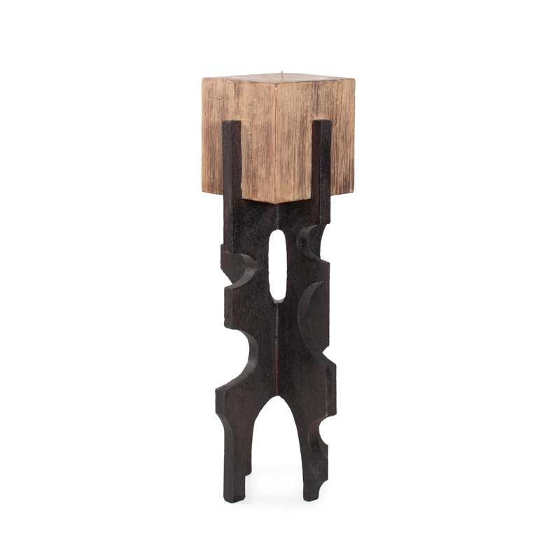 Cade Architectural Pillar Candle Holder- Short, Short