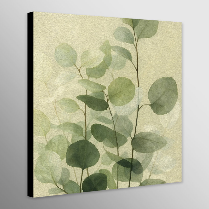 Eucalyptus Foliage Green Wall Art - Canvas Framed Print, 41 cm H x 41 cm W