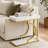 C Table, Modern End Table Bedside Table with Metal Frame