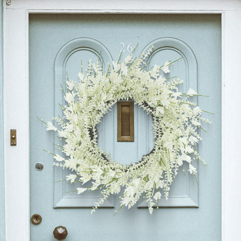 Floral Spring Wreath Collection White, White