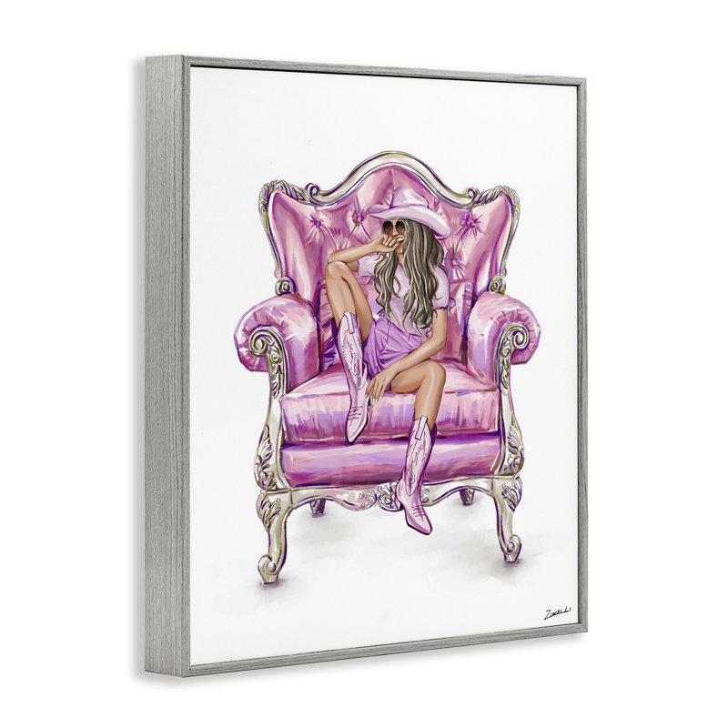 Fauteuil Glam And Comfortable, estampe numérique, design par Ziwei Li, Estampe numérique Farmhouse, H 14 po x l 11 po