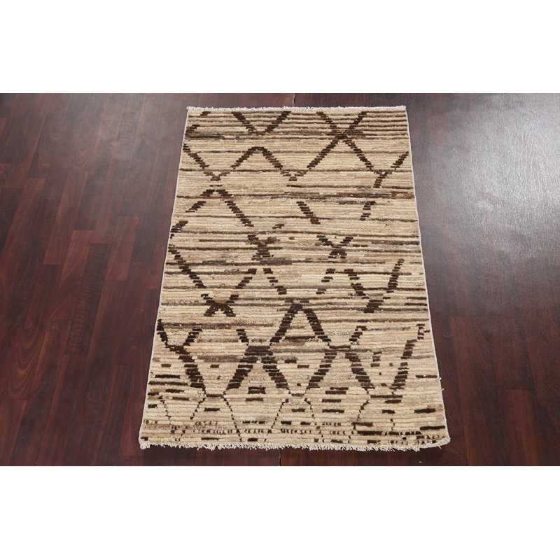 Tapis oriental en laine Gabbeh Kashkoli noué à la main 3 x 5