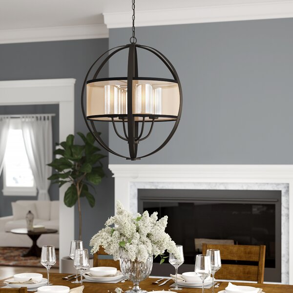 Greyleigh™ Sina 4 - Light Dimmable Globe Chandelier & Reviews | Wayfair