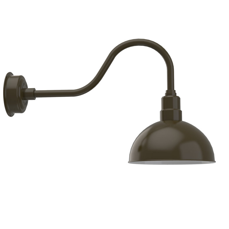 Luminaire de grange d’extérieur à del Dipkarpaz, Bronze acajou, H 19 po x l 12 po x P 30 po