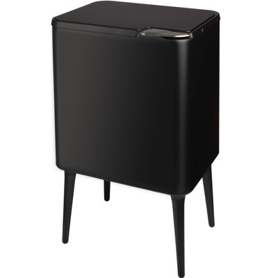 Home-Complete Trash Can - 8.7-Gallon Trash Can with Lid, Removable Legs, and 3L Recycling/Compost Bin - Odor-Resistant Kitchen Trash Cans