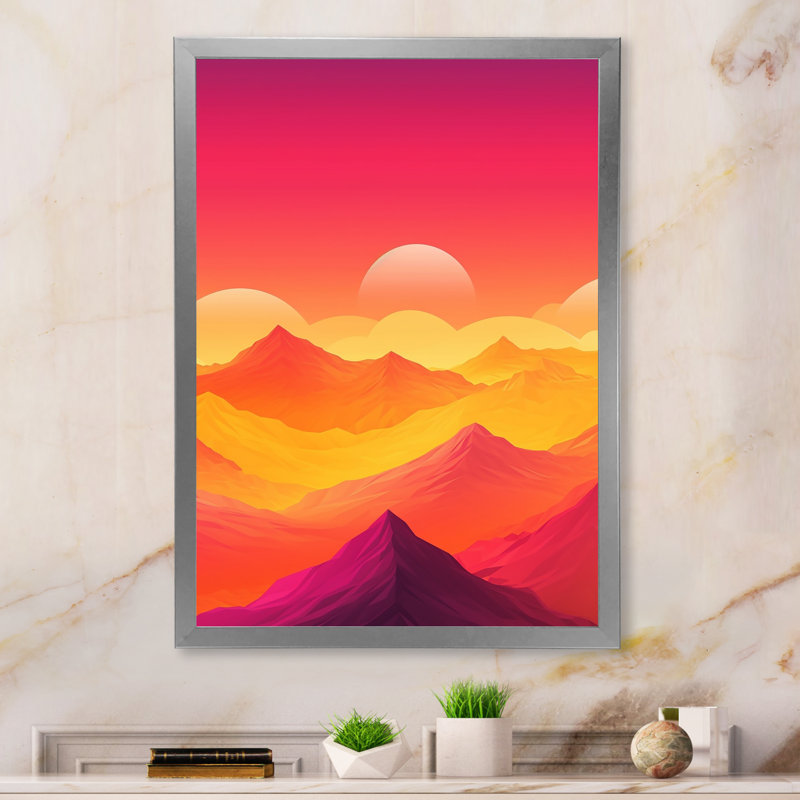 Majestic Peaks III, reproduction d'art sur toile, Cadre simple argenté, H 32 po x l 16 po x P 1 po