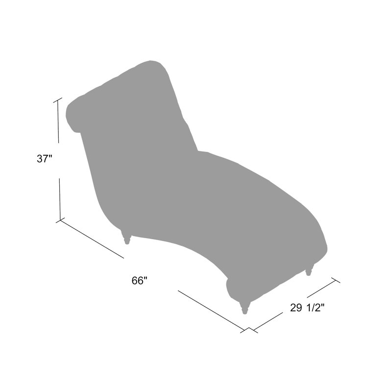 Chaise longue sans accoudoirs Ashyr, Beige / gris