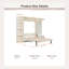 Lit escamotable Alano Queen avec rangement et éclairage, tablettes intégrées, lit mural gain de place-130417903