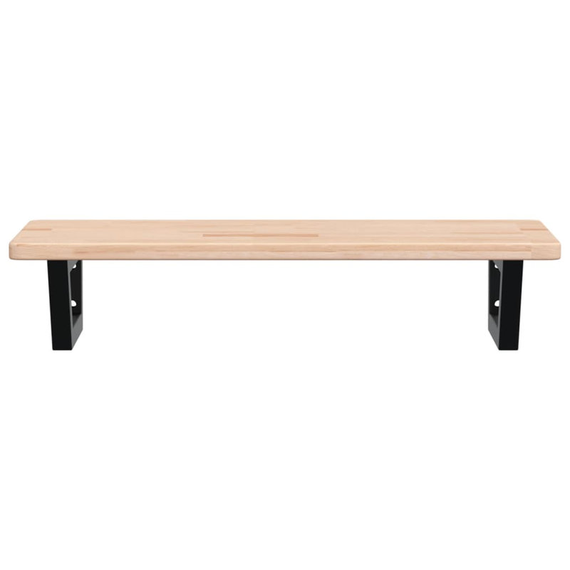 Bracket Shelf, 2.5cm H x 80cm W x 40cm D, Brown/Black