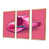 Toile avec cadre flottant or
