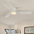 Ventilateur de plafond à profil bas 52 po avec lumières DEL et télécommande Karlena (ensemble de 2)