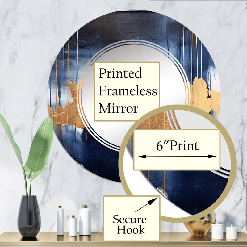 Miroir mural rond Beeley, 32 po x 32 po