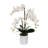 Real Touch Phalaenopsis Orchids in White Cylinder Pot