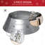 Collier d'arbre de Noël en acier 26 x 26 x 9, jupe d'anneau des Fêtes durable pour décoration festive et dissimulation de support