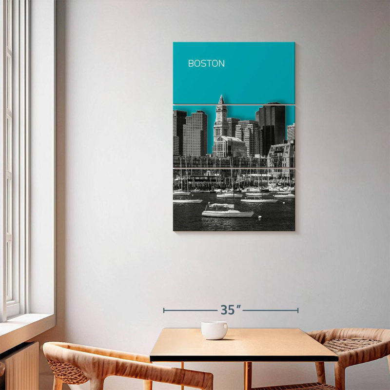 Horizon moderne de Sirci à Boston, H 57 po x l 36 po