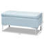 Velvet Tufted Rectangle Solid Colour Ottoman with Storage-1038660767