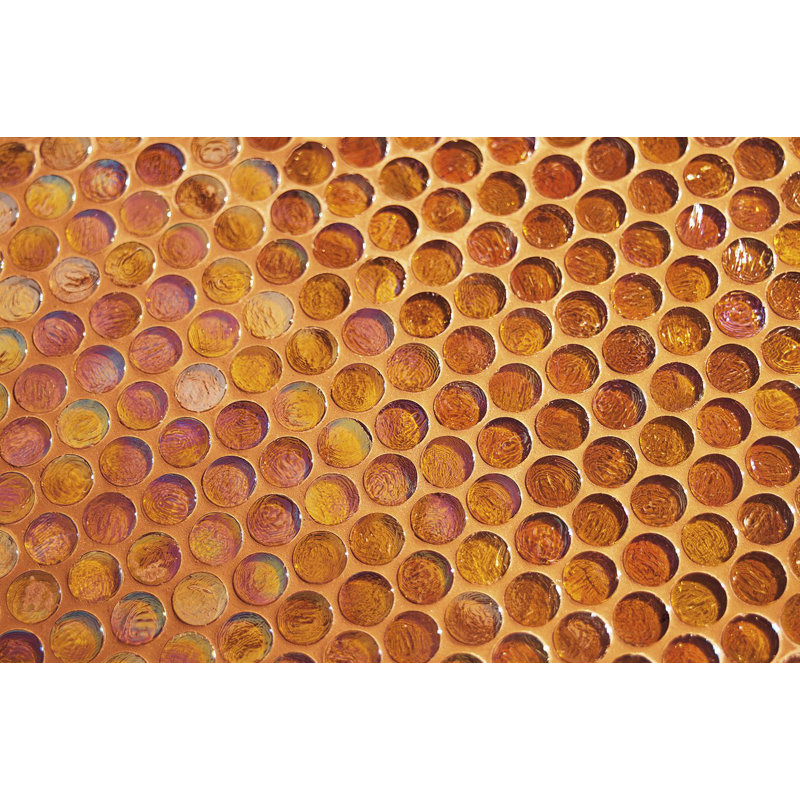 Jute 6/8" Barrels Glass Mosaic