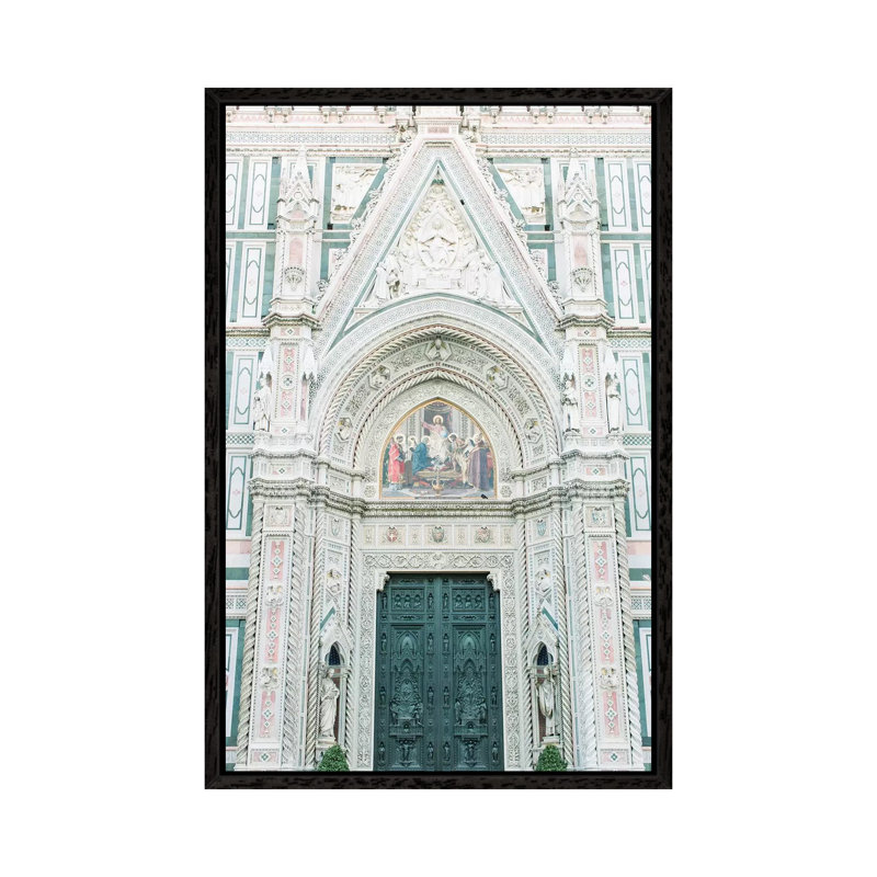 Duomo Cathedral Details, Florence, Italy - Print on Canvas, Black Framed, 101.6 cm H x 66.04 cm W