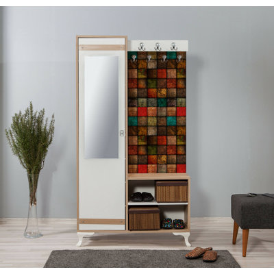 Silverview Hall Tree 100cm Wide with Shoe Storage