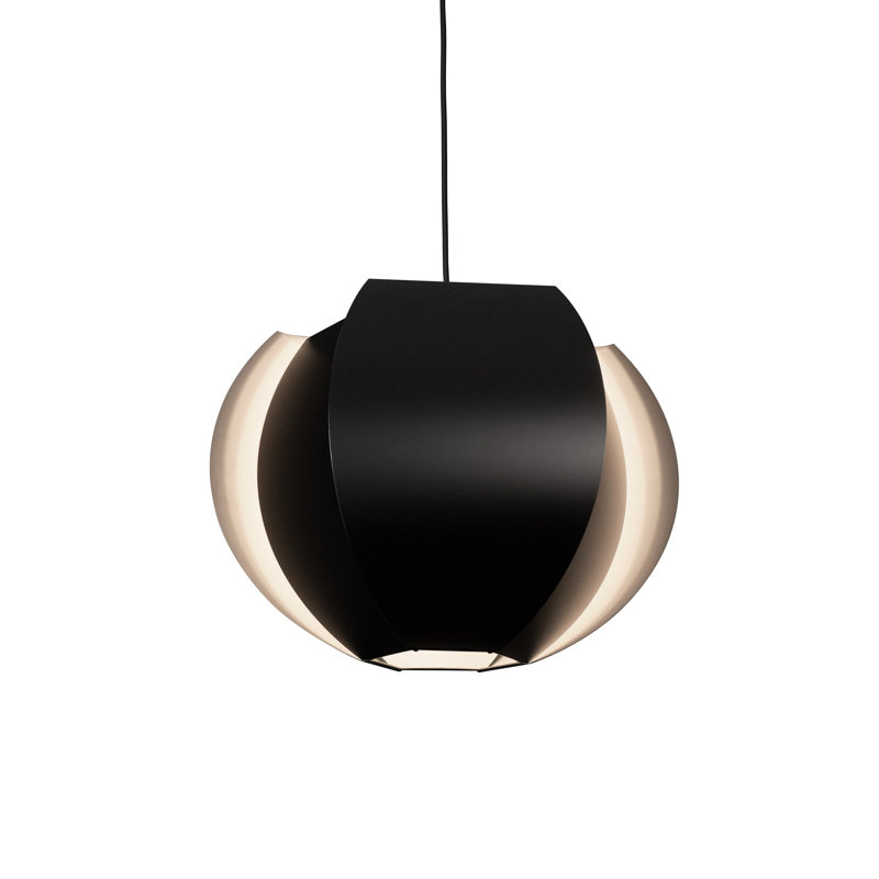 Veris Pendant, Matte Black/Matte White, 8.75" H x 12.75" W x 12.75" D
