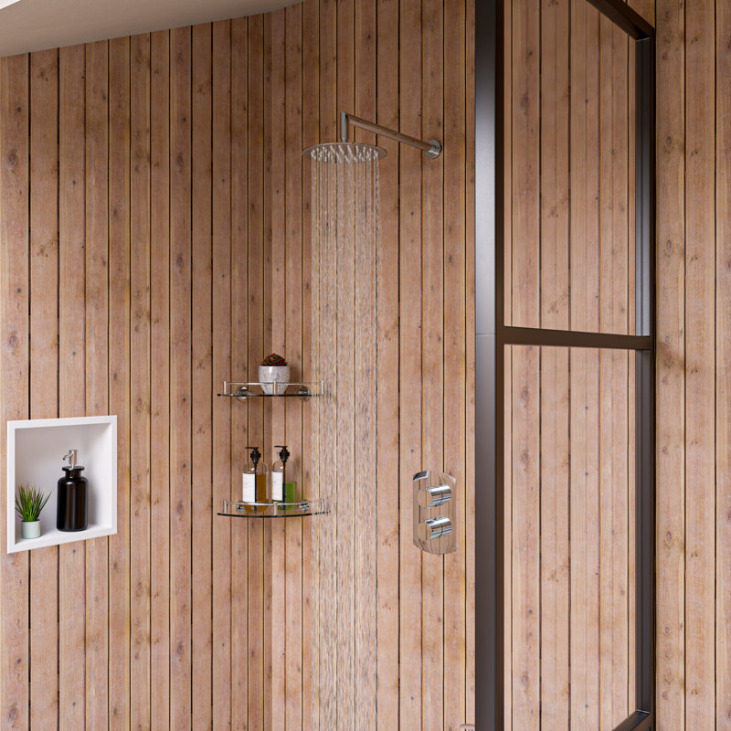 Bras de douche, Chrome poli