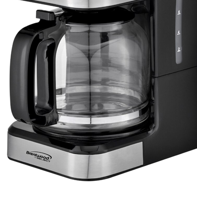 Brentwood 4-Cup White Coffee Maker