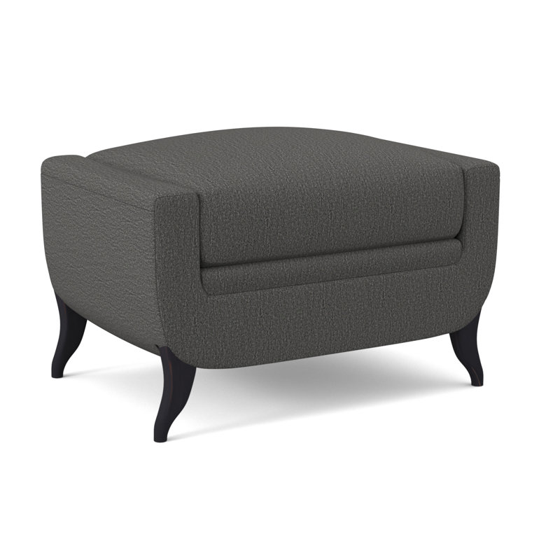 Armstrong Upholstered Ottoman, Vintage Ebony, Elise Flax