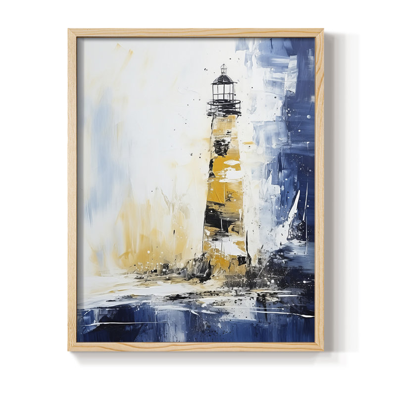 «NAUTICAL Series», reproduction encadrée en bois massif, Naturel, H 11 po x l 9 po