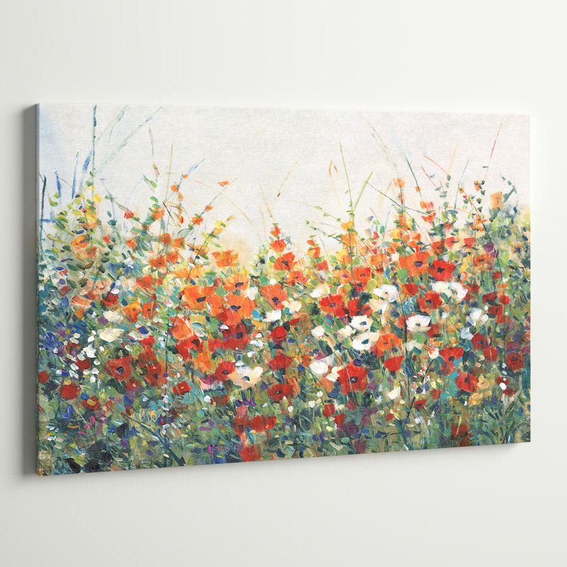 «Garden in Bloom I» par Timothy O 'Toole - peinture sur toile tendue, H 32 po x l 48 po, Impression sans cadre, Sans cadre