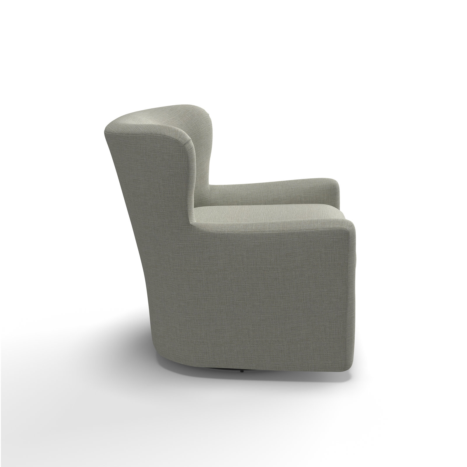 Bendigo Upholstered Wingback Chair, Light Beige Polyester Blend