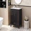 Meuble-lavabo de style rétro 30 po avec lavabo, espace de rangement multifonctionnel, tablette de porte, porte à fermeture douce