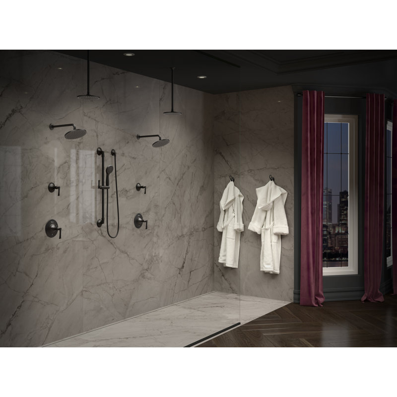 Rhen Single Handle Tub Shower Trim, Matte Black