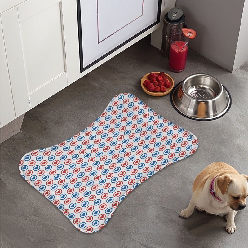 Garnet Blue - 1 Piece Bone Shape Feeding Mat